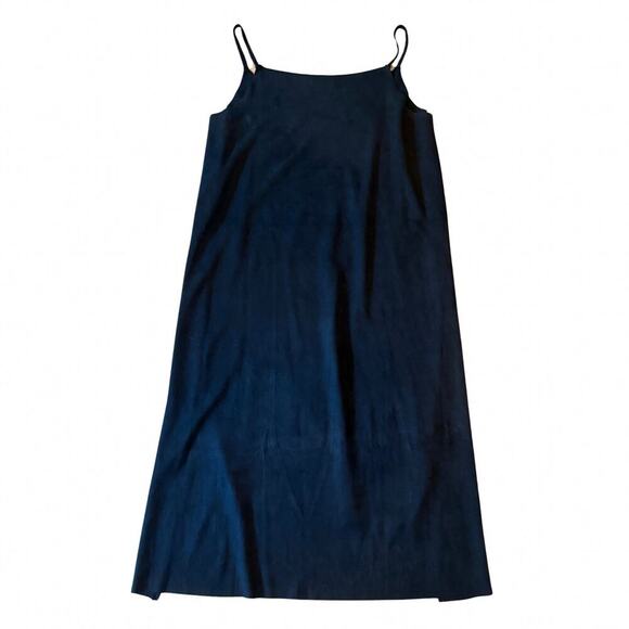 Mod Ref Faux Suede Black Slip Dress – Medium 770S - Picture 6 of 7